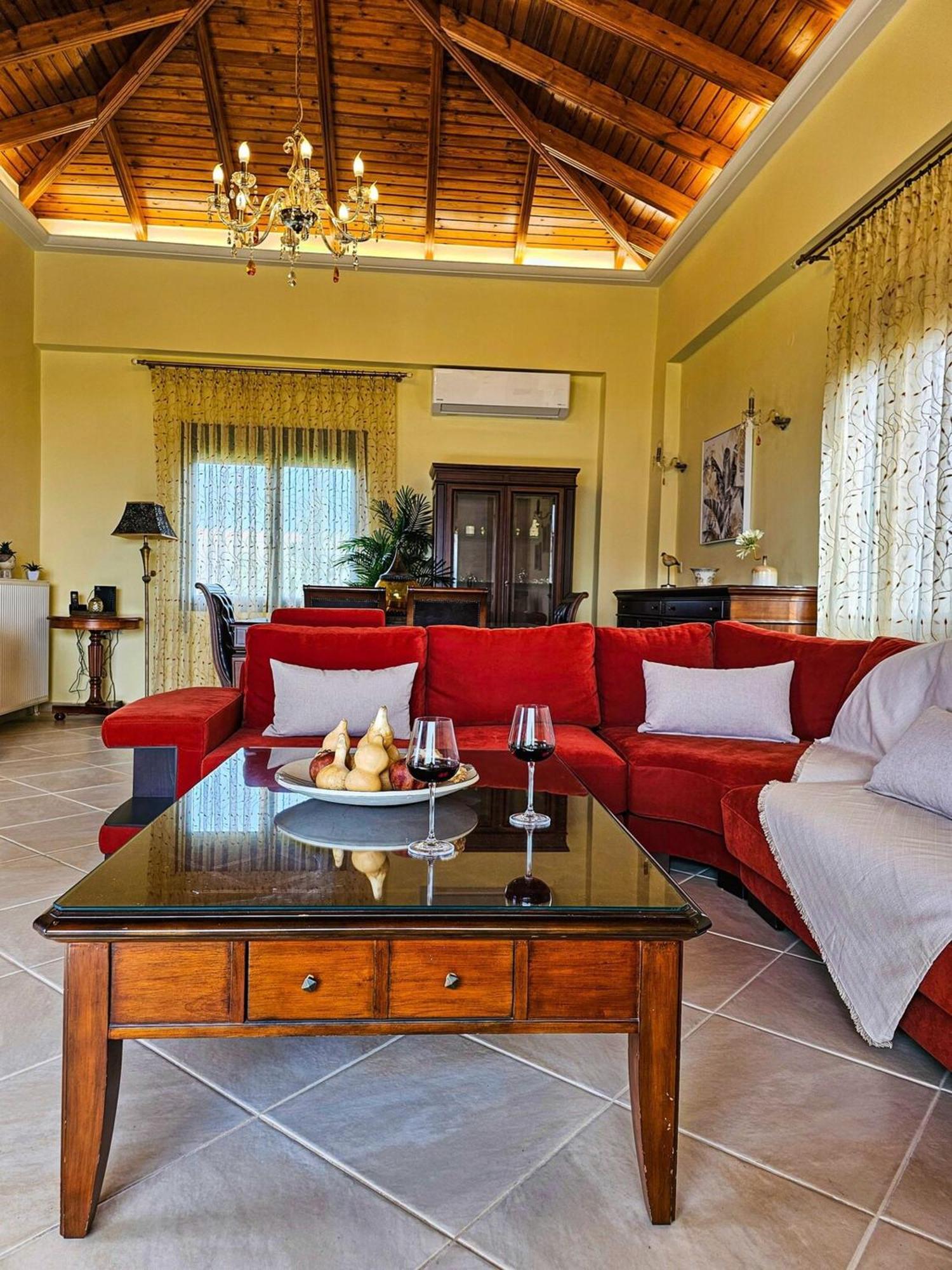 Villa Aitheras With Sea Views And Garden Sternai Экстерьер фото